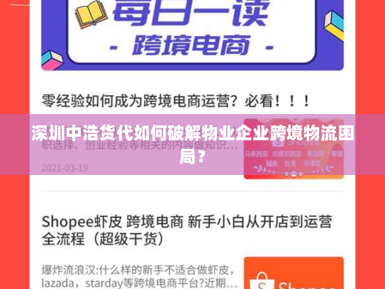 深圳中浩货代如何破解物业企业跨境物流困局？