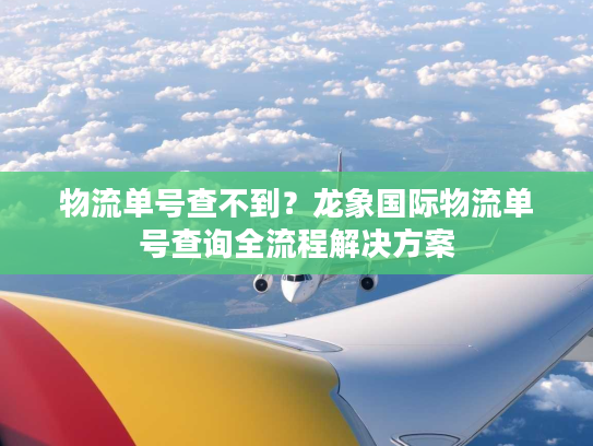 物流单号查不到？龙象国际物流单号查询全流程解决方案