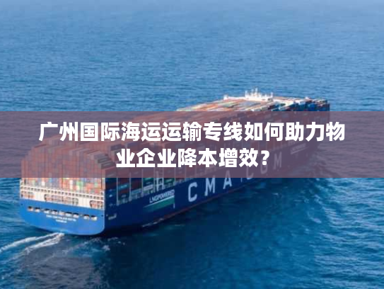 广州国际海运运输专线如何助力物业企业降本增效？
