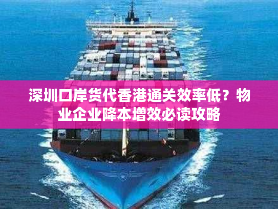 深圳口岸货代香港通关效率低？物业企业降本增效必读攻略