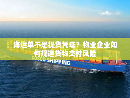 海运单不是提货凭证？物业企业如何规避货物交付风险