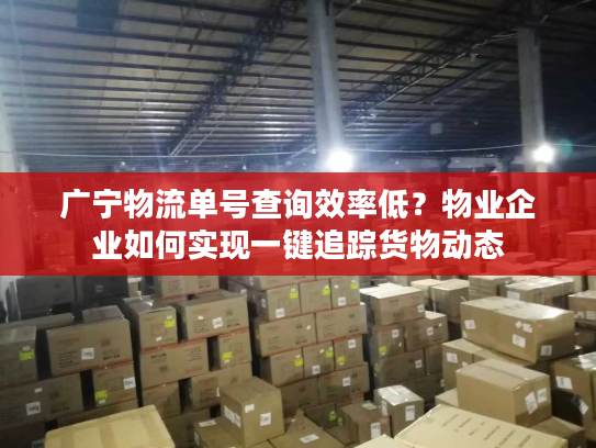 广宁物流单号查询效率低？物业企业如何实现一键追踪货物动态