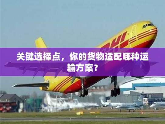 关键选择点，你的货物适配哪种运输方案？