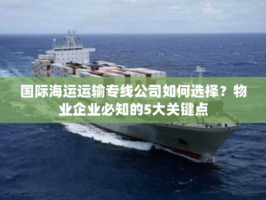 国际海运运输专线公司如何选择？物业企业必知的5大关键点