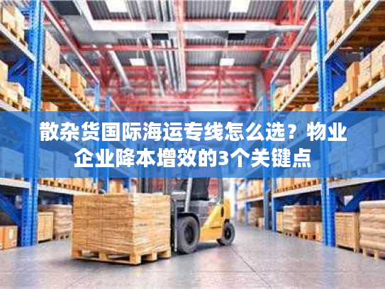 散杂货国际海运专线怎么选?物业企业降本增效的3个关键点 散杂货国际海运专线怎么选?物业企业降本增效的3个关键点