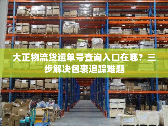 大正物流货运单号查询入口在哪？三步解决包裹追踪难题