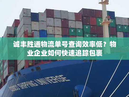 诚丰胜通物流单号查询效率低？物业企业如何快速追踪包裹