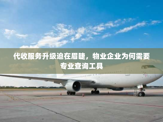 代收服务升级迫在眉睫，物业企业为何需要专业查询工具