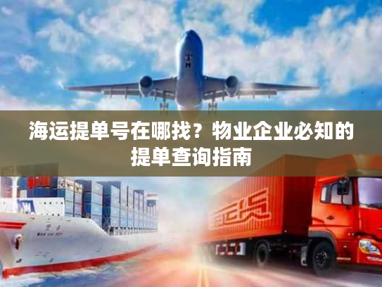 海运提单号在哪找？物业企业必知的提单查询指南