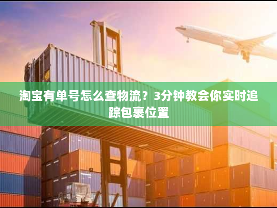 淘宝有单号怎么查物流?3分钟教会你实时追踪包裹位置 淘宝有单号怎么查物流?3分钟教会你实时追踪包裹位置