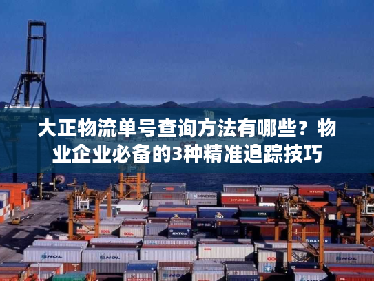 大正物流单号查询方法有哪些?物业企业必备的3种精准追踪技巧 大正物流单号查询方法有哪些?物业企业必备的3种精准追踪技巧