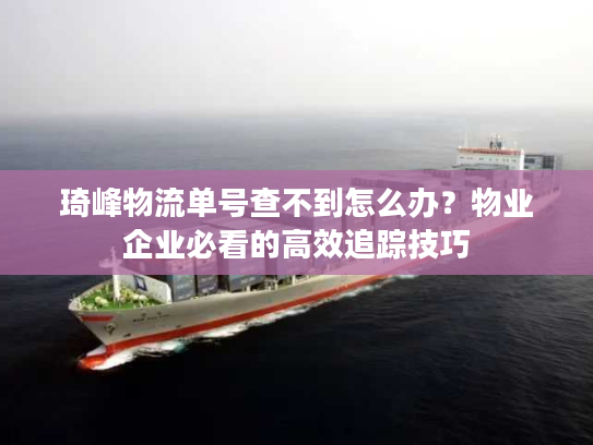 琦峰物流单号查不到怎么办？物业企业必看的高效追踪技巧