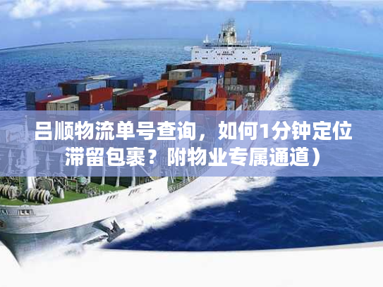 吕顺物流单号查询，如何1分钟定位滞留包裹？附物业专属通道）