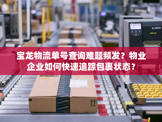宝龙物流单号查询难题频发？物业企业如何快速追踪包裹状态？