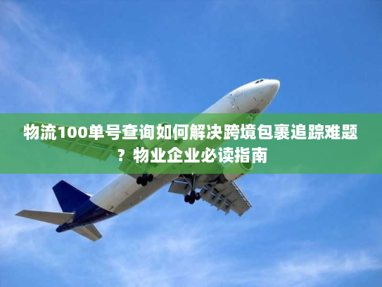 物流100单号查询如何解决跨境包裹追踪难题？物业企业必读指南