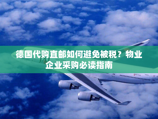 德国代购直邮如何避免被税？物业企业采购必读指南