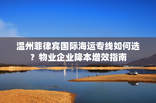 温州菲律宾国际海运专线如何选？物业企业降本增效指南
