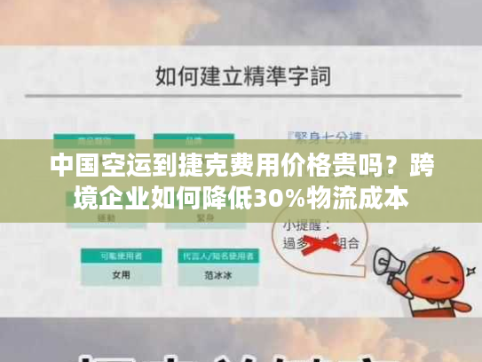 中国空运到捷克费用价格贵吗？跨境企业如何降低30%物流成本