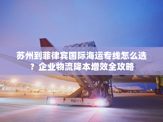 苏州到菲律宾国际海运专线怎么选？企业物流降本增效全攻略