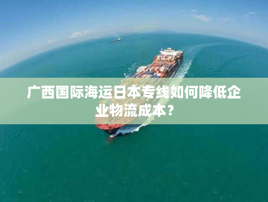 广西国际海运日本专线如何降低企业物流成本？