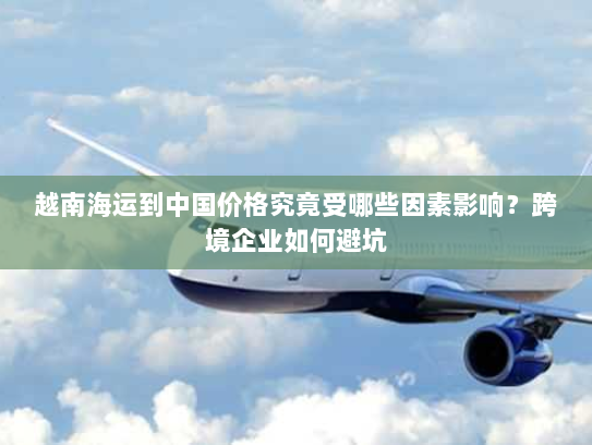 越南海运到中国价格究竟受哪些因素影响？跨境企业如何避坑