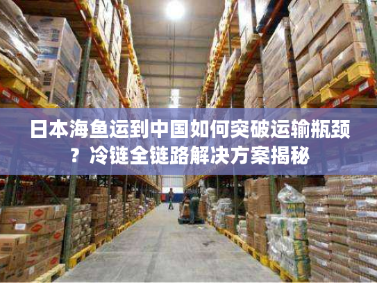 日本海鱼运到中国如何突破运输瓶颈？冷链全链路解决方案揭秘