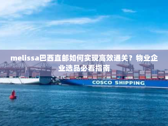 melissa巴西直邮如何实现高效通关？物业企业选品必看指南