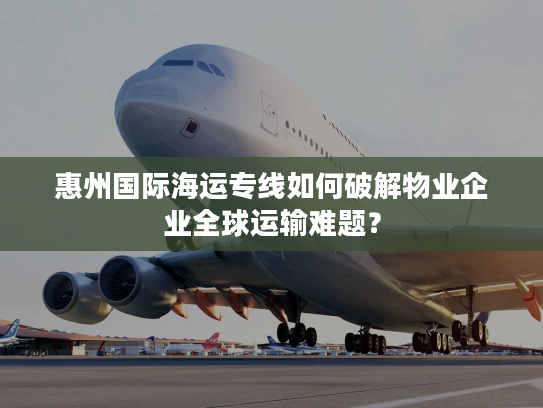 惠州国际海运专线如何破解物业企业全球运输难题？