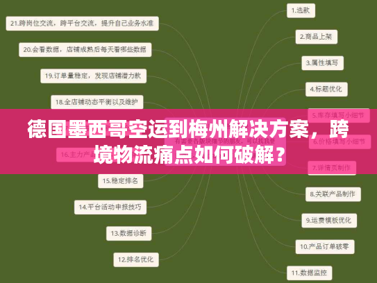 德国墨西哥空运到梅州解决方案，跨境物流痛点如何破解？