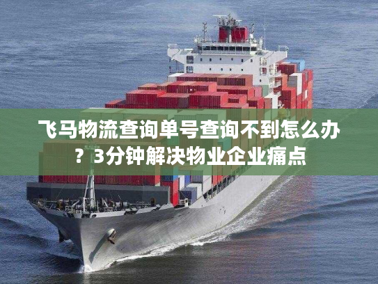 飞马物流查询单号查询不到怎么办？3分钟解决物业企业痛点
