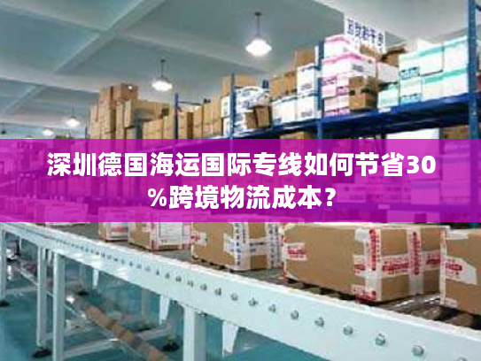深圳德国海运国际专线如何节省30%跨境物流成本？