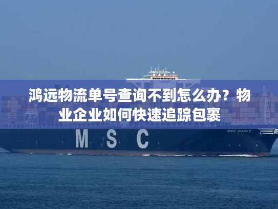 鸿远物流单号查询不到怎么办？物业企业如何快速追踪包裹