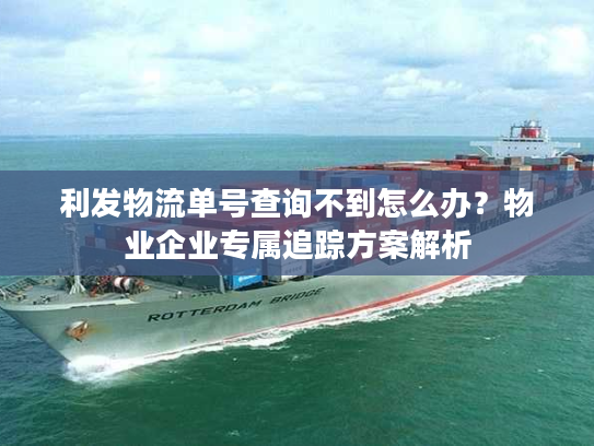利发物流单号查询不到怎么办？物业企业专属追踪方案解析