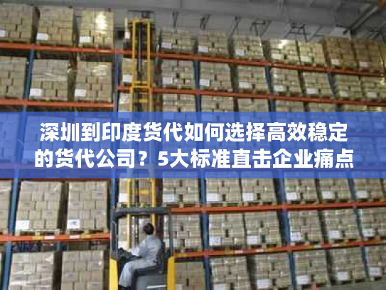 深圳到印度货代如何选择高效稳定的货代公司？5大标准直击企业痛点
