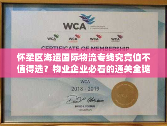怀柔区海运国际物流专线究竟值不值得选？物业企业必看的通关全链路分析