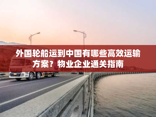 外国轮船运到中国有哪些高效运输方案？物业企业通关指南