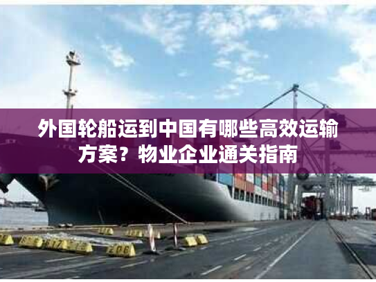 外国轮船运到中国有哪些高效运输方案？物业企业通关指南