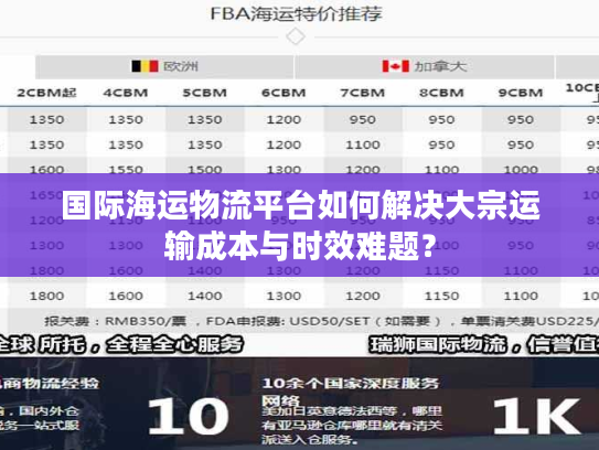 国际海运物流平台如何解决大宗运输成本与时效难题？