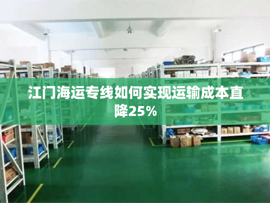 江门海运专线如何实现运输成本直降25%