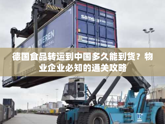 德国食品转运到中国多久能到货？物业企业必知的通关攻略