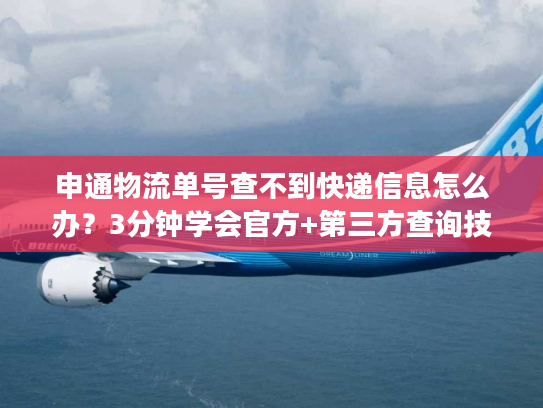 申通物流单号查不到快递信息怎么办？3分钟学会官方+第三方查询技巧