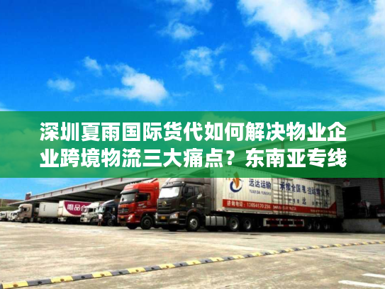 深圳夏雨国际货代如何解决物业企业跨境物流三大痛点？东南亚专线+保税仓储实测解析