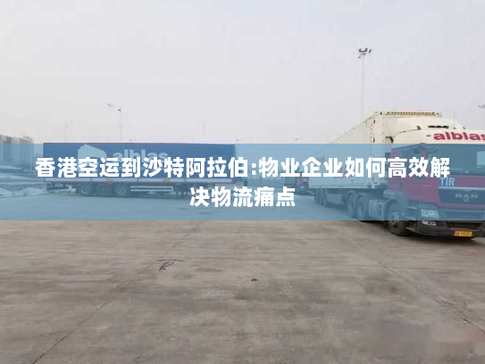 香港空运到沙特阿拉伯:物业企业如何高效解决物流痛点