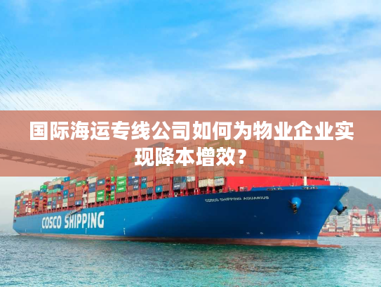 国际海运专线公司如何为物业企业实现降本增效? 国际海运专线公司如何为物业企业实现降本增效?