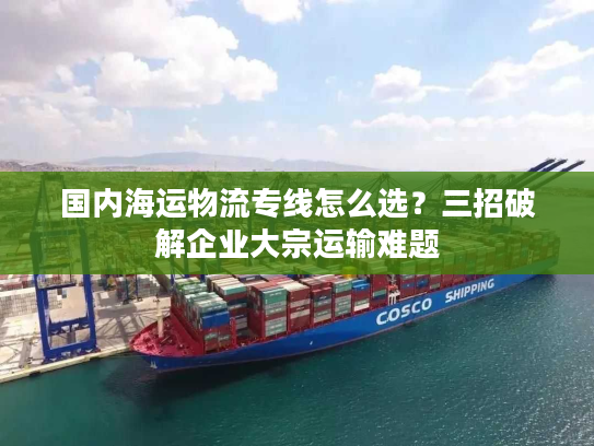 国内海运物流专线怎么选？三招破解企业大宗运输难题