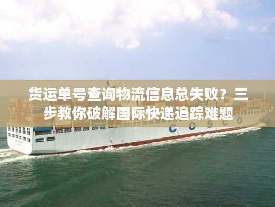 货运单号查询物流信息总失败？三步教你破解国际快递追踪难题