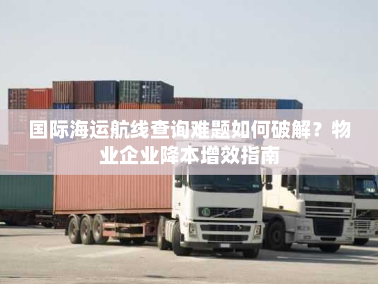 国际海运航线查询难题如何破解？物业企业降本增效指南
