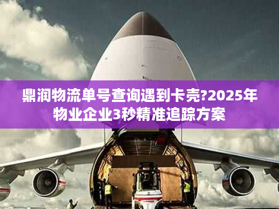 鼎润物流单号查询遇到卡壳?2025年物业企业3秒精准追踪方案 鼎润物流单号查询遇到卡壳?2025年物业企业3秒精准追踪方案