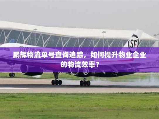 鹏辉物流单号查询追踪，如何提升物业企业的物流效率？