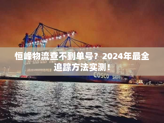 恒峰物流查不到单号？2024年最全追踪方法实测！
